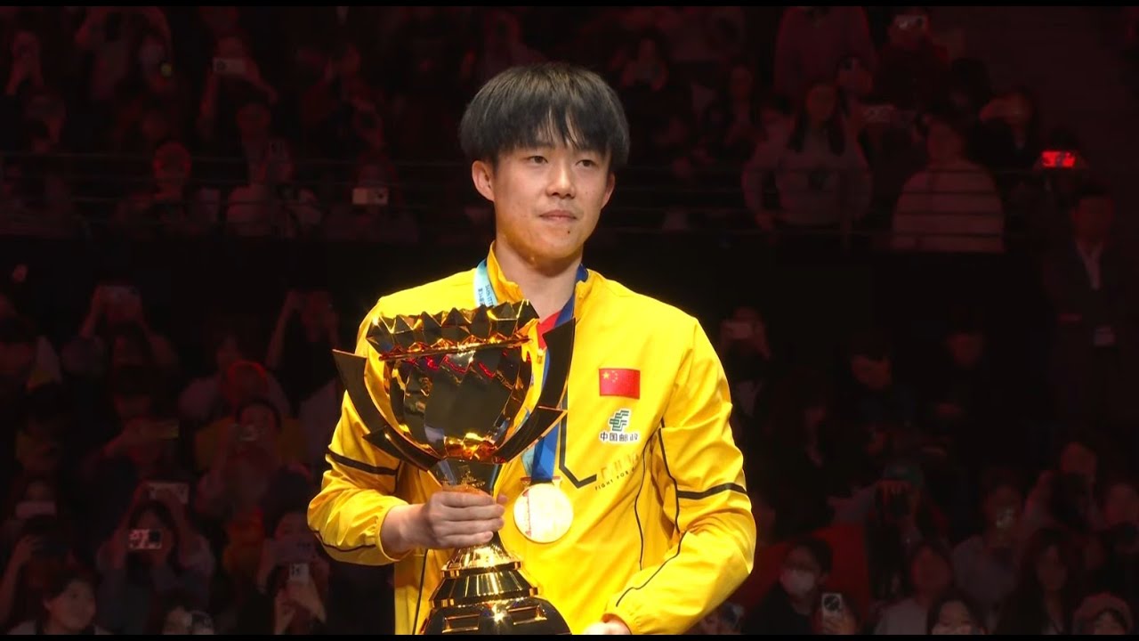 Wang Chuqin is so happy to win the Champion of Asian Cup 2025