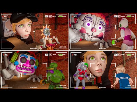 HIDDEN CAMERAS CATCHED HOW ALL FNAF ANIMATRONICS TEAM UP