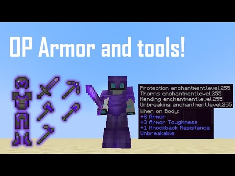 how to get OP armor and tools with commands in Minecraft! (1.17+)