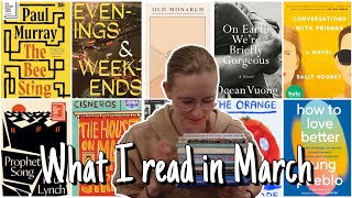 Book recommendations in March | book reviews | poetry recommendations | great novels to read