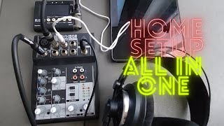 Video thumbnail for Behringer XENYX 502 Home Setup by Left Bass Fingers
