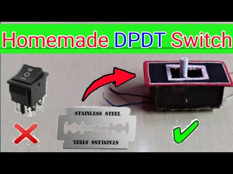 How TO MAKE A DPDT SWITCH AT HOME| MOTOR KO 🔁सिधा OUR उल्टी Chalao|Motor Revers & Forward Switch|