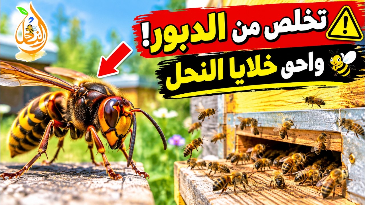 🚨 طريقة سهلة للقضاء على الدبور وحماية خلايا النحل 🐝