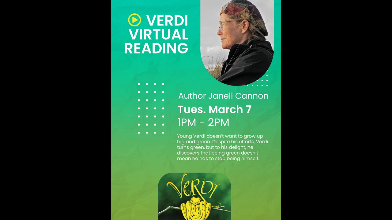 Janell Cannon reads Verdi March 7 2023