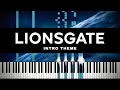 Lionsgate Films Intro 2013 Piano Tutorial