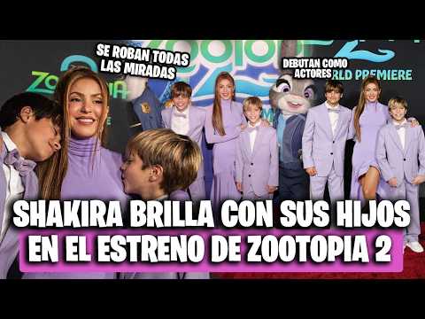 Shakira steals the show with her children on the Zootopia 2 red carpet. 💜✨️
