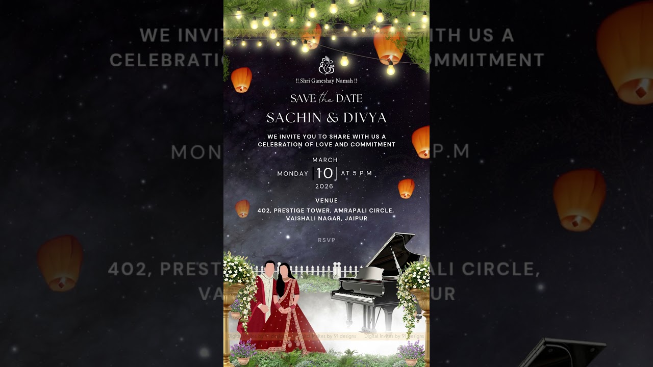 Elegant Script Save the Date Invitation