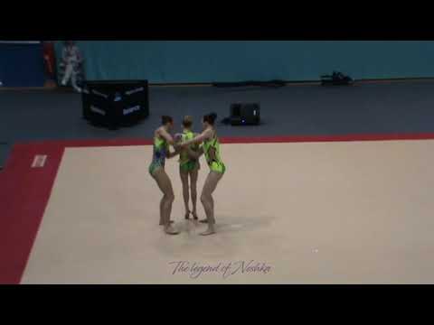 RUS 2 - Women group Acro worlds Levallois 2014 qualifs Dynamic