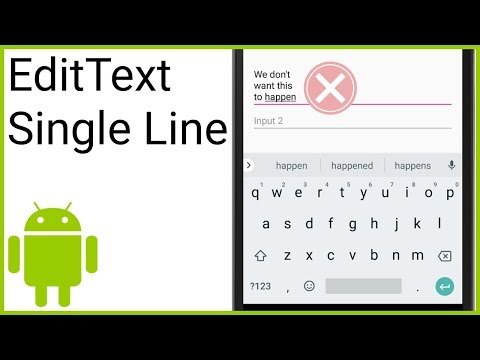 How to Restrict EditText Input to One Line Only Android Studio Tutorial
