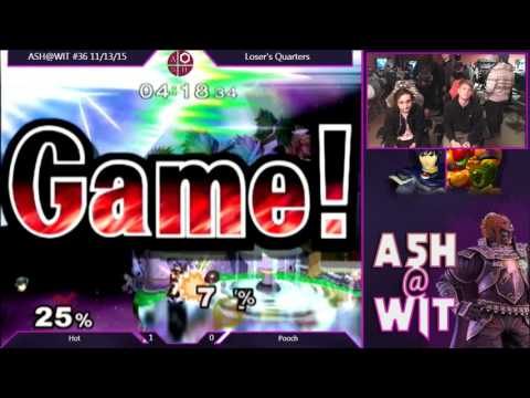 Hot (Marth) vs Pooch (Samus) - ASH@WIT #36 Melee Loser's Quarters