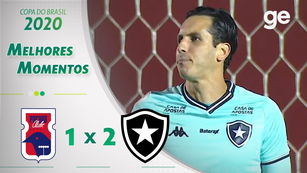 VÍDEO: Gols e melhores momentos da vitória do Botafogo sobre o Paraná pela Copa do Brasil