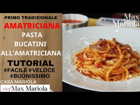 BUCATINI ALL’AMATRICIANA DI #CasaMariola - TUTORIAL STEP BY STEP - Ricetta di Chef Max Mariola
