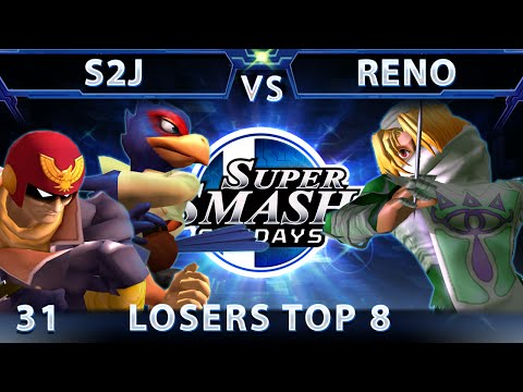 SSS 31 - S2J (Falcon) Vs. Reno (Sheik) SSBM - Losers Top 8 - Smash Melee