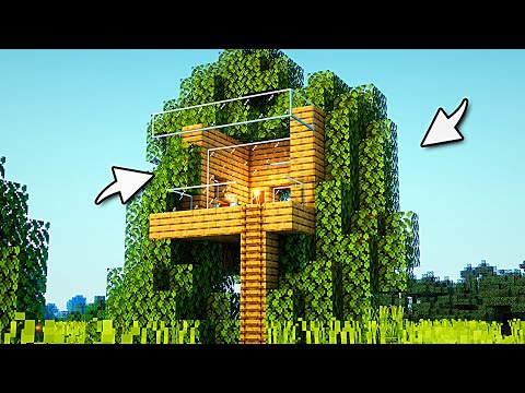 Simple Tree House in Minecraft: Timelapse