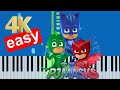 PJ Masks Theme Song EASY Beginner Piano Tutorial
