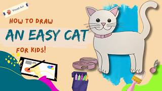 How to draw an easy cat for kids