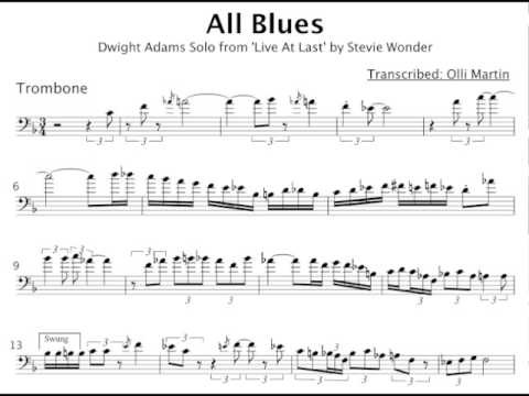 All Blues - Dwight Adams Transcription Stevie Wonder 'Live At Last'