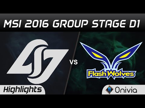CLG vs FW Highlights MSI 2016 D1 Counter Logic Gaming vs Flash Wolves