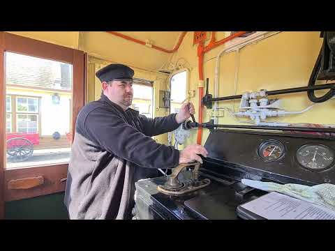 Me driving the class 08 shunter at Strathspey Railway 2023