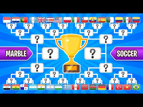Marble Soccer: Can Your Country Win? 32 Nations