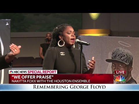 Nakitta Foxx sings at George Floyd's funeral service