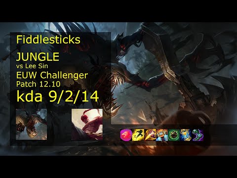 Fiddlesticks Jungle vs Lee Sin - EUW Challenger 9/2/14 Patch 12.10 Gameplay