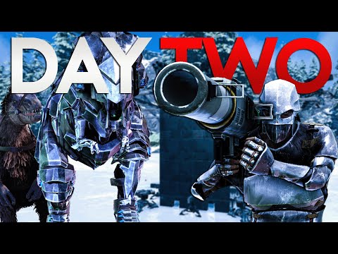 Raiding a Massive Snow Base for INSANE PROFIT Day 2 - ARK PvP
