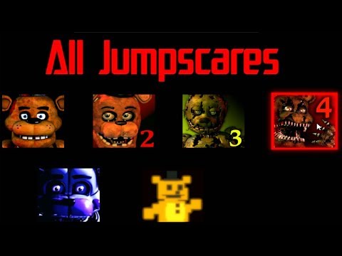 All jumpscares in HD FNaF 1-6