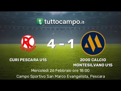 CURI PESCARA U15 ⚽️ 2000 CALCIO MONTESILVANO U15 (immagini complete)