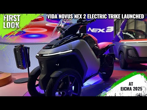Vida Novux Nex 2 Electric Trike Launched At EICMA 2025 - First Look - Full Exterior