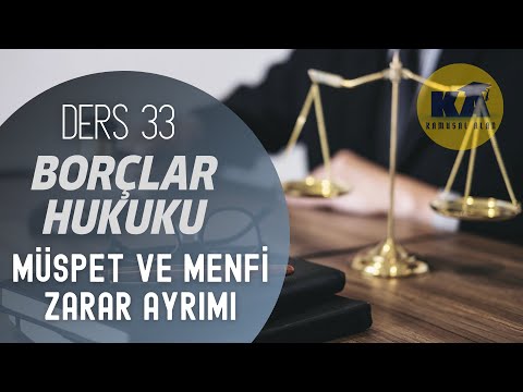 33) BORÇLAR HUKUKU - MÜSPET VE MENFİ ZARAR AYRIMI  - 2022/ 2023 GÜNCEL