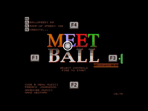 Meet Ball v0.78 (2023) from Fredrik Johansson on the Amiga - Quick play - Work in Progress