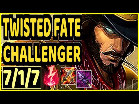 KARIS (TWISTED FATE) - 7/1/7 KDA MID CHALLENGER GAMEPLAY - KR