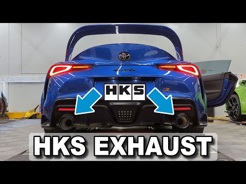 HKS Dual Muffer Exhaust Install And Sound On A90 Supra
