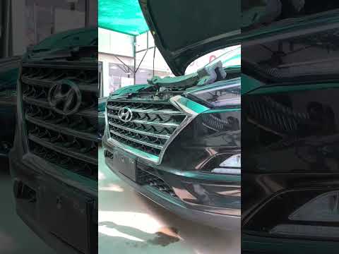 Hyundai Tucson front grill installing
