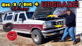 BIG 3 / BIG 4 Wiring Upgrade On An OBS Ford F150 - And WHY Its Important Even Without A Big Stereo!