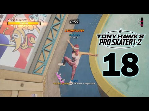 Tony Hawk's Pro Skater 1+2 Playthrough Pt 18 | Sick Score | Leticia Bufoni | Mall School Downtown