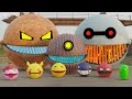 Battles Robot Pacman Pac Pikachu Vs Monster Chain Chomp Ms Pac Man 3D In Freight Station