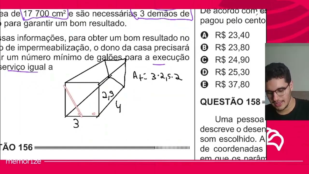 Resolução em Vídeo — Questão 155 ENEM 2014 PPL
