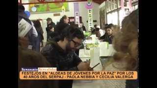 Festejos en "Aldea de Jóvenes por la Paz" por los 40 años del SERPAJ-Paola Nebbia y Cecilia Valerga