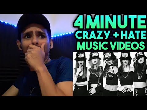 FIRST TIME REACTION TO 4 MINUTE - CRAZY MV & HATE MV