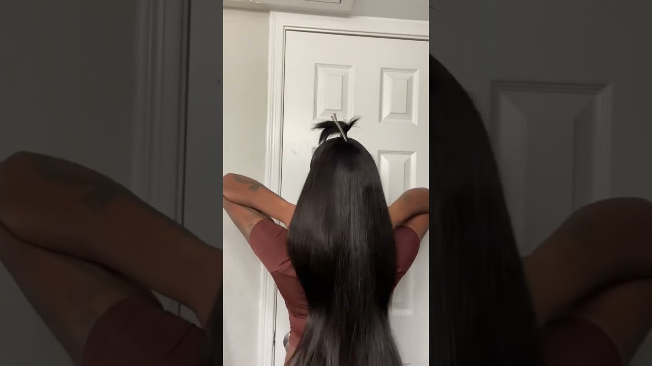 So Dope!😲 How To Do Invisible Half Up Half Down Quick Weave? Side Bangs Hairstyle
