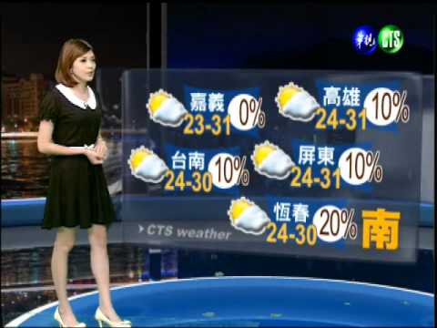 十月二十一日華視晚間氣象