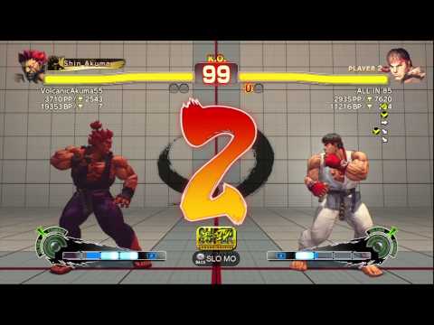 SSF4 AE 2012: VolcanicAkuma55 (Akuma) vs ALLIN85 (Ryu) - Ranked Match - True HD