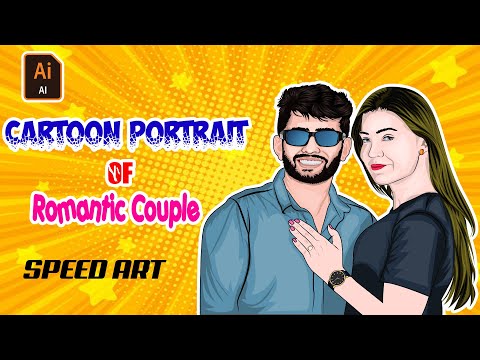 How to draw Vector Art Cartoon Portrait Vector Portrait Adobe Illustrator