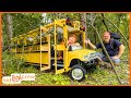 Camping In Kids School Bus Lost In Woods And Rescued By Kids Helicopter Educational Kid Crew
