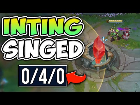 My team doubted the inting singed strategy until I hit late game... (LEVEL 1 PROXY INT)