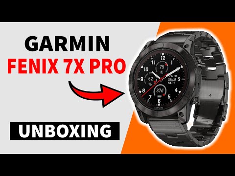 Garmin Fenix 7X Pro Sapphire Solar Carbon Gray DLC Titanium/Vented Titanium Bracelet Unboxing