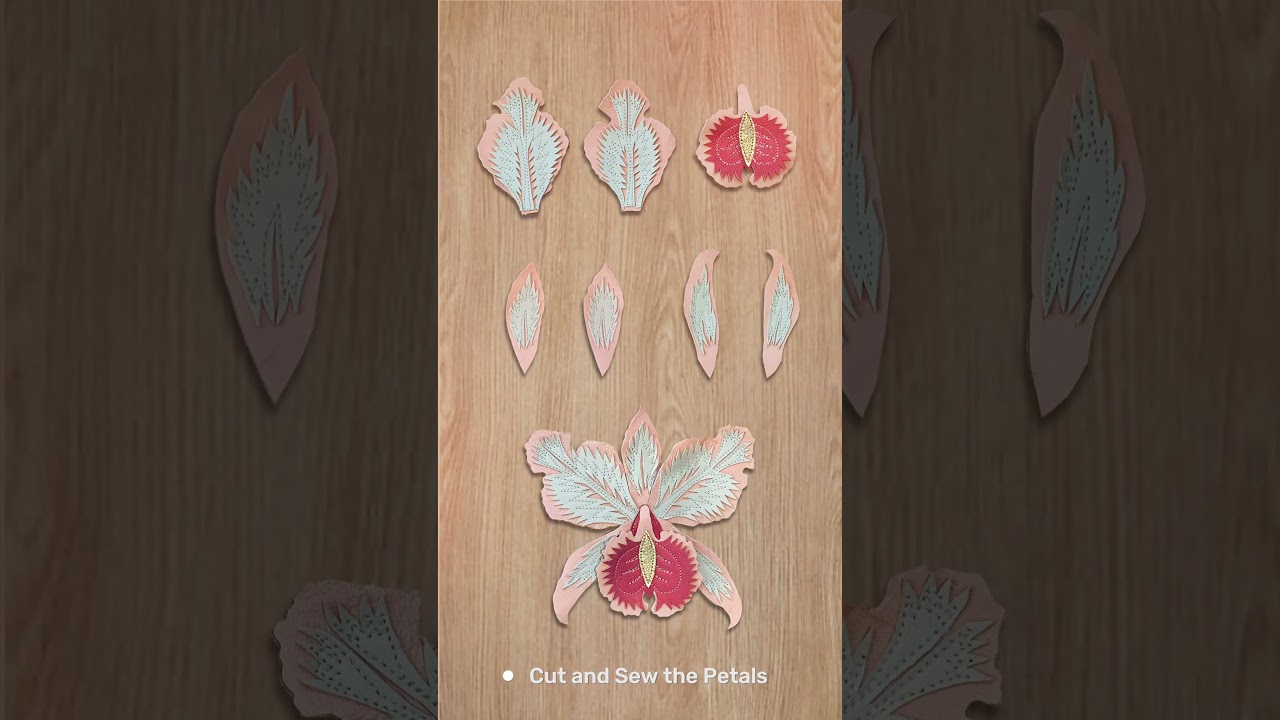 Handcrafted Leather Orchid Bucket Bag👀XunDesign Etsy Store｜#leathercraft  #handmadebags  #patchwork