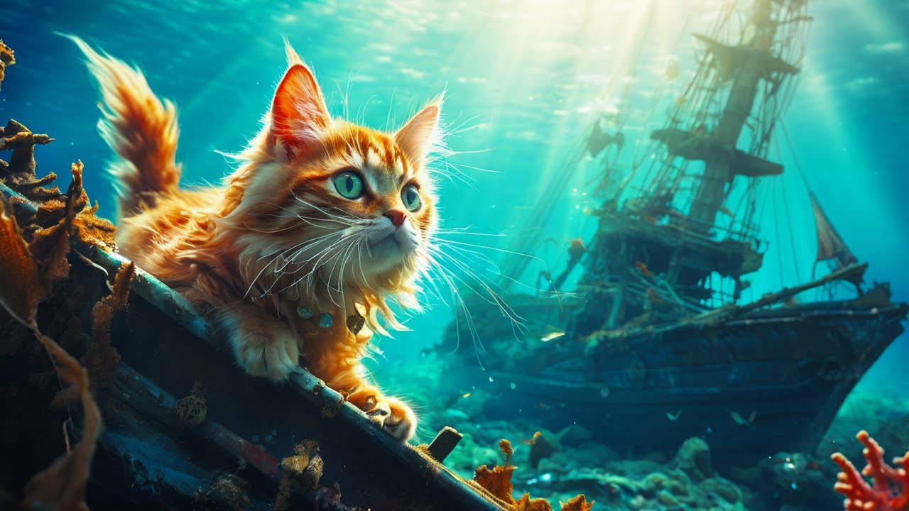 Lost at Sea: A Feline Adventure #aicat #funnycats #catlover